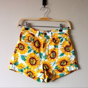 American Apparel Sunflower High Waist Jean Shorts 🌻